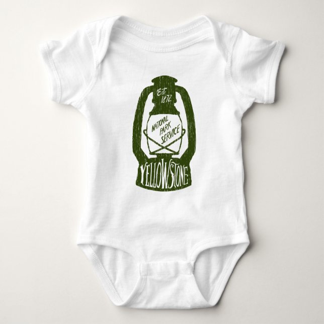 Yellowstone-Camping Baby Strampler (Vorderseite)