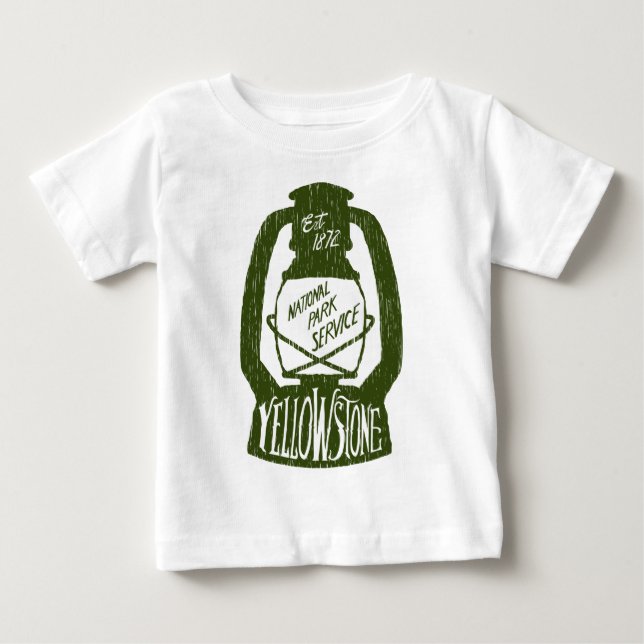 Yellowstone-Camping Baby T-shirt (Vorderseite)