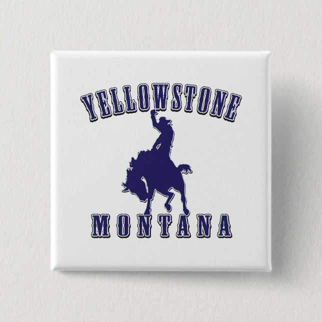 Yellowstone-Cowboy-Blue Button (Vorderseite)