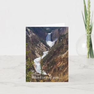 Yellowstone-Denken in den unteren Wasserfällen Karte