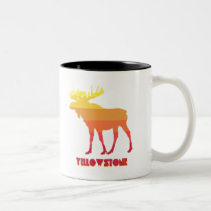 Yellowstone-Elch Zweifarbige Tasse