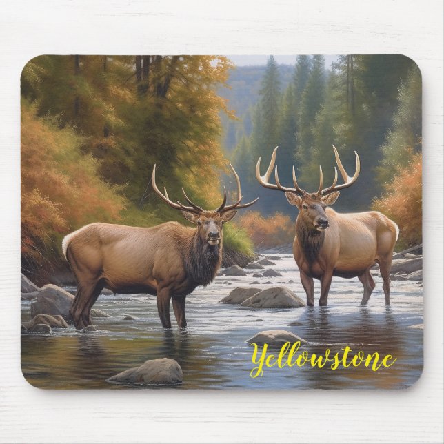 Yellowstone Elk Mouse Pad Mousepad (Vorne)