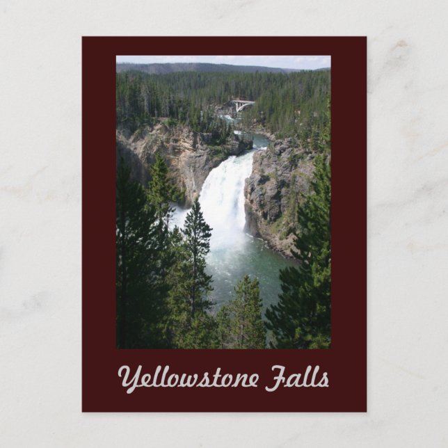 Yellowstone-Fälle Postkarte (Vorderseite)