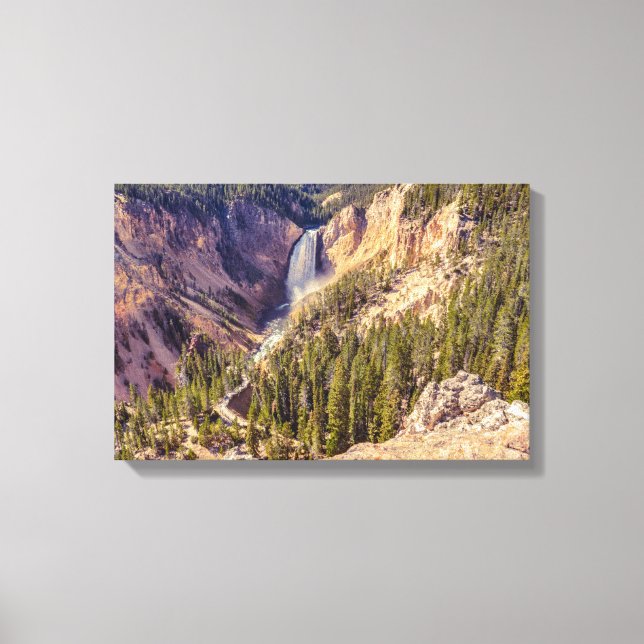 Yellowstone Falls Canyon im Nationalpark Leinwanddruck (Vorderseite)