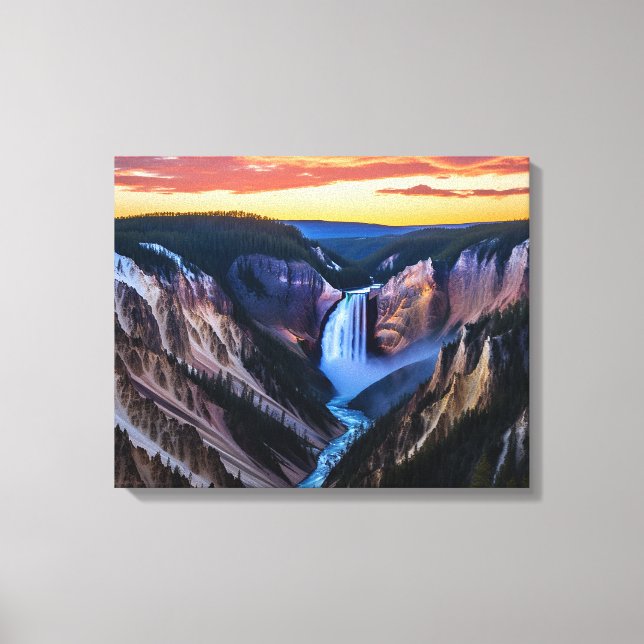 Yellowstone Falls Leinwand Art (Vorderseite)
