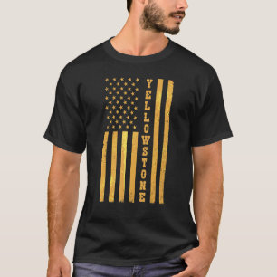 Yellowstone Flag USA National Culture Nature Mount T-Shirt