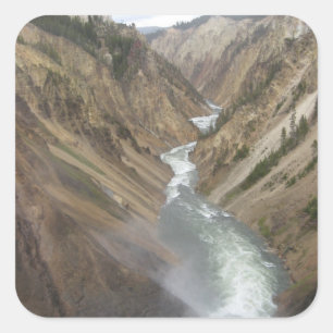 Yellowstone-Fluss Quadratischer Aufkleber