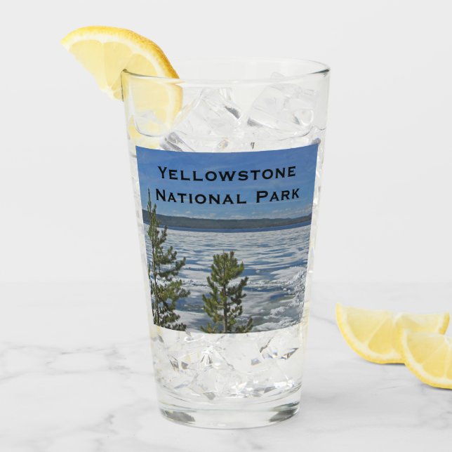 Yellowstone Frozen Foto Nationalpark Glas (Vorderseite Ice)