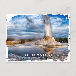 Yellowstone Geyser Postkarte