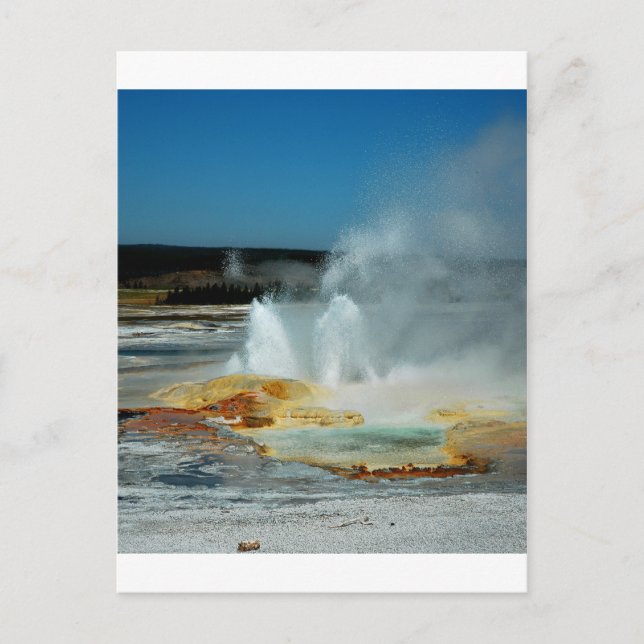 Yellowstone Geysers Postkarte (Vorderseite)