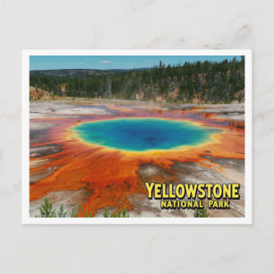 Yellowstone Grand Prismatic Foto Postkarte