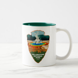Yellowstone Grand Prismatic Spring Pfeilspitze Zweifarbige Tasse