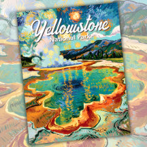 Yellowstone Grand Prismatic Van Gogh Benutzerdefin