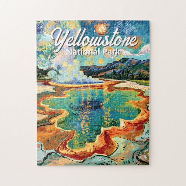 Yellowstone Grand Prismatic Van Gogh Colorful (Vertikal)