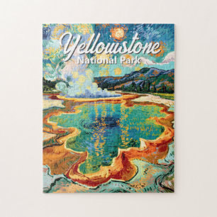 Yellowstone Grand Prismatic Van Gogh Farbig