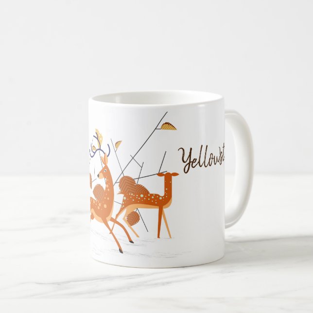 Yellowstone Hirsche Tasse (VorderseiteRechts)