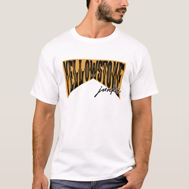 Yellowstone Junkie Vintag Western Cowboy Valentin T-Shirt (Vorderseite)