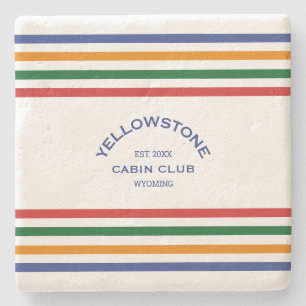 Yellowstone Kabine Club Custom Wappen Park Steinuntersetzer