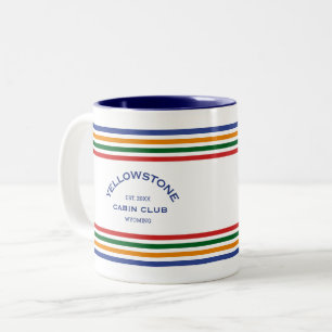 Yellowstone Kabine Club Custom Wappen Park Zweifarbige Tasse