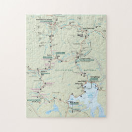 Yellowstone-Kartenpuzzlespiel
