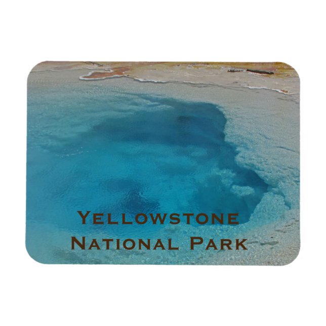 Yellowstone Keepake Blue Pool Foto National Park Magnet (Horizontal)