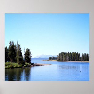 Yellowstone Lake West Thumb Color 16x20 Poster