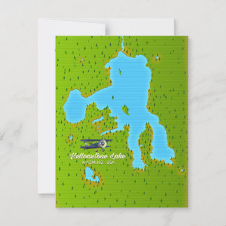 Yellowstone Lake, Wyoming Map