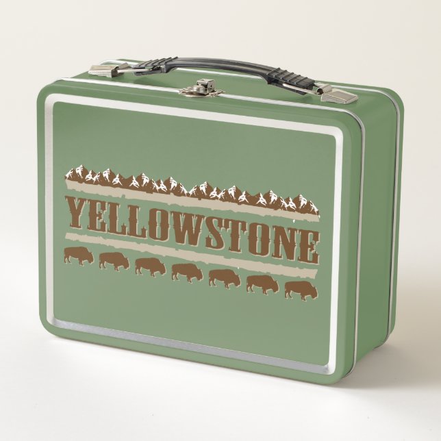 Yellowstone Metall Brotdose (Vorderseite)