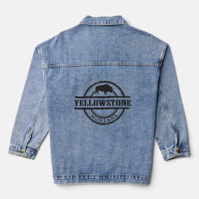 Yellowstone Montana Buffalo Jeansjacke (Rückseite)