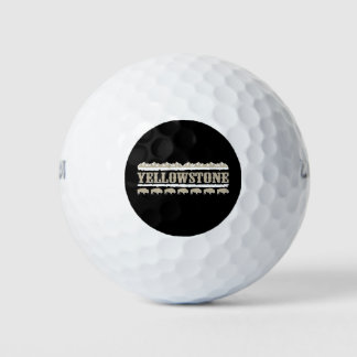 Yellowstone Montana Büffel Golfball