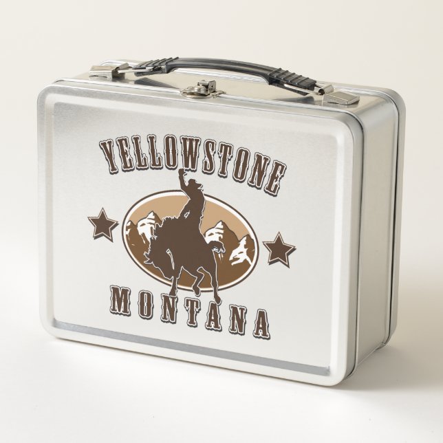 Yellowstone Montana Metall Brotdose (Vorderseite)