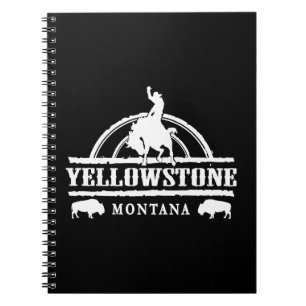 Yellowstone Montana Rodeo Cowboy Notizblock
