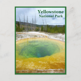 Yellowstone: Morning Glory Pool mit Text Postkarte