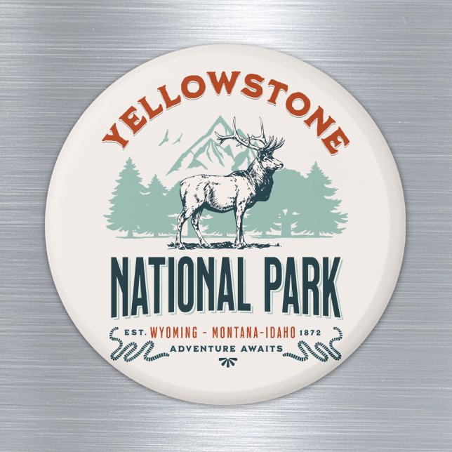 Yellowstone National Park Cute Landscape Magnet (Von Creator hochgeladen)