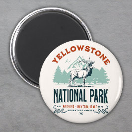 Yellowstone National Park Cute Landscape Magnet