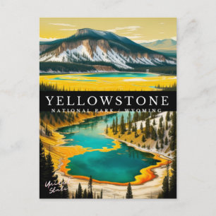YELLOWSTONE NATIONAL PARK FEIERTAGSPOSTKARTE