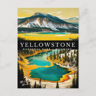 YELLOWSTONE NATIONAL PARK FEIERTAGSPOSTKARTE