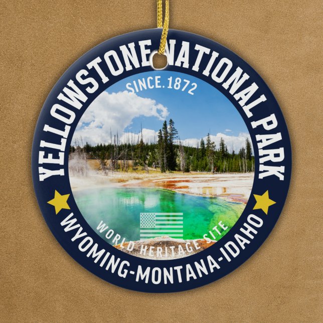 Yellowstone National Park Forest Landscape Keramik Ornament (Von Creator hochgeladen)