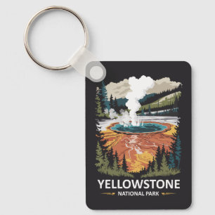 Yellowstone National Park Heißquelle Schlüsselanhänger