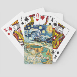 Yellowstone National Park Hot Springs Van Gogh Art Spielkarten