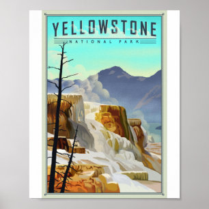 Yellowstone National Park Litho-Kunstposter Poster
