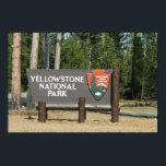 Yellowstone National Park, sign, Wyoming, U. S. Poster<br><div class="desc">High definition photography of welcome sign to Yellowstone National Park.  Visit Zazzle shop Carolina Photo To Go for other photography and products.</div>