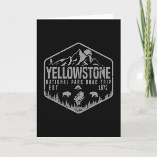 Yellowstone National Park Souvenir Wandern Familie Karte