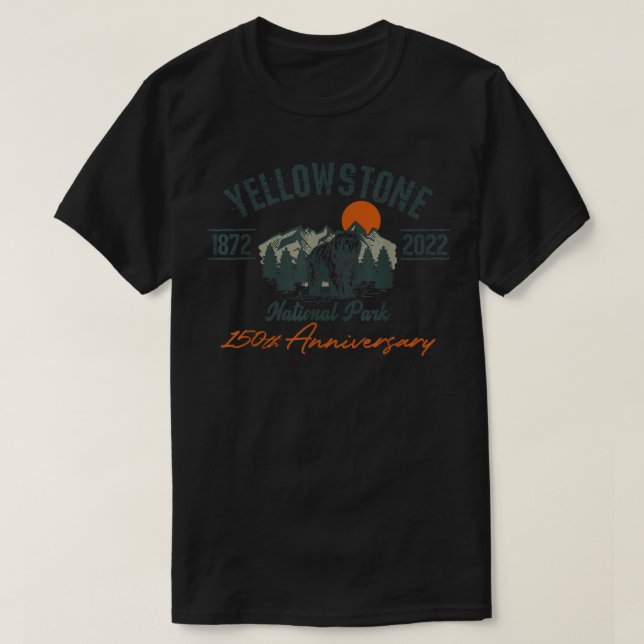 Yellowstone Nationalpark 150 Jahre Memora T-Shirt (Design vorne)