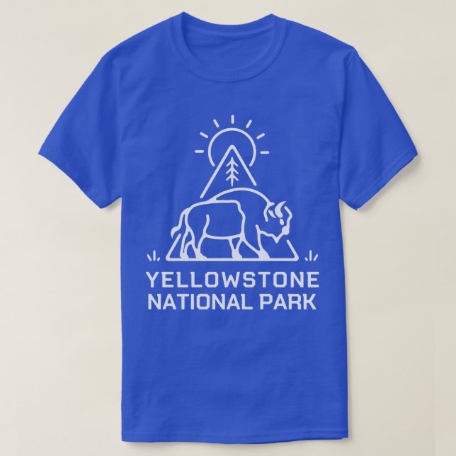 Yellowstone Nationalpark 1 für Camping Wandern und T-Shirt (Design vorne)