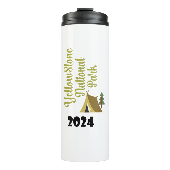 Yellowstone Nationalpark 2024 Urlaub Thermosbecher (Vorderseite)