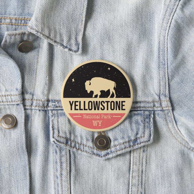 Yellowstone Nationalpark Abzeichen-Knopf Button (Beispiel)