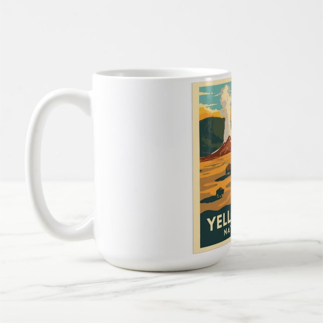 Yellowstone Nationalpark Adventure Design Kaffeetasse (Links)