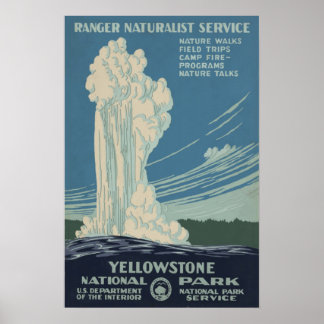 Yellowstone Nationalpark Alte Treue Poster