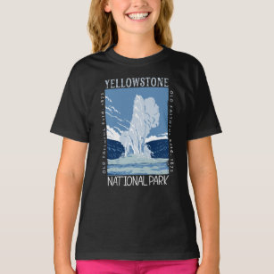 Yellowstone Nationalpark Altes treuer verzweifelte T-Shirt